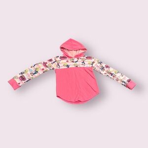 Girls Lizzie McGuire Stripe Pink Graphic Hoodie Long Sleeve Top